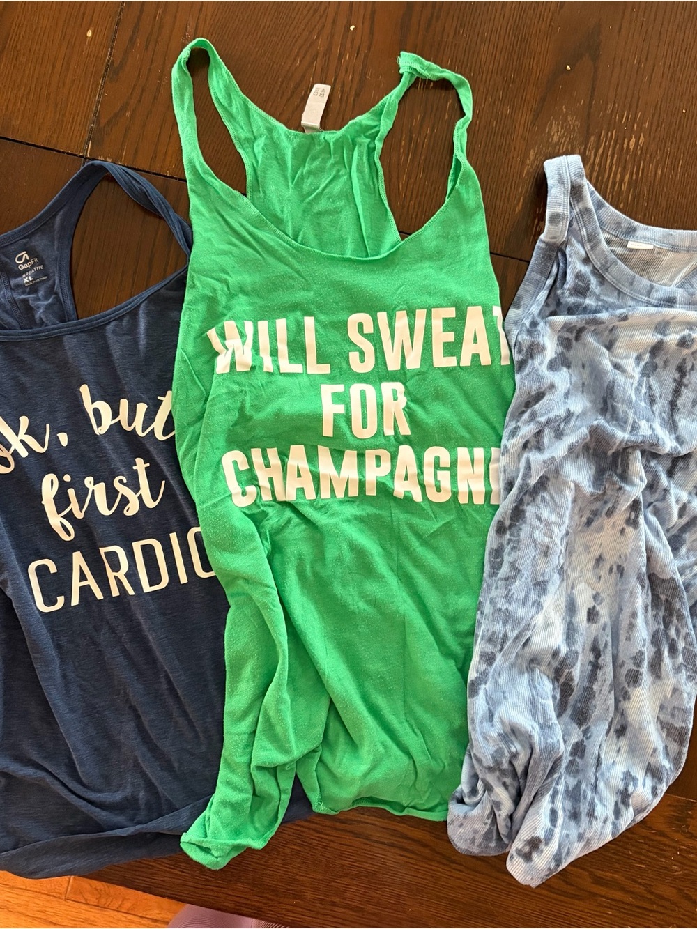 Gap, Old Navy, Etsy women’s workout tanks XL
